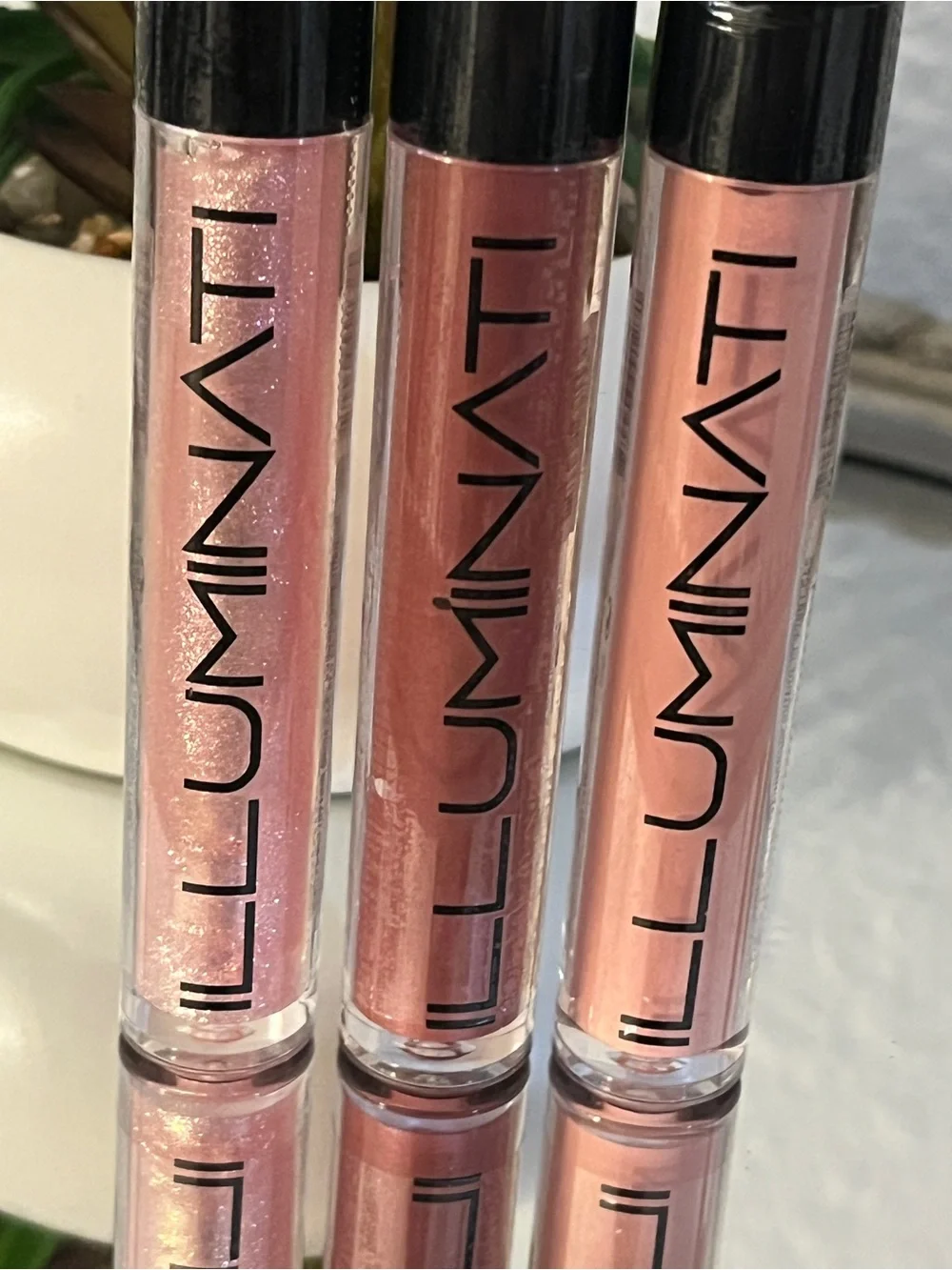 Luminatti Trio Lip Gloss Set — Shimmering Pink & Rose